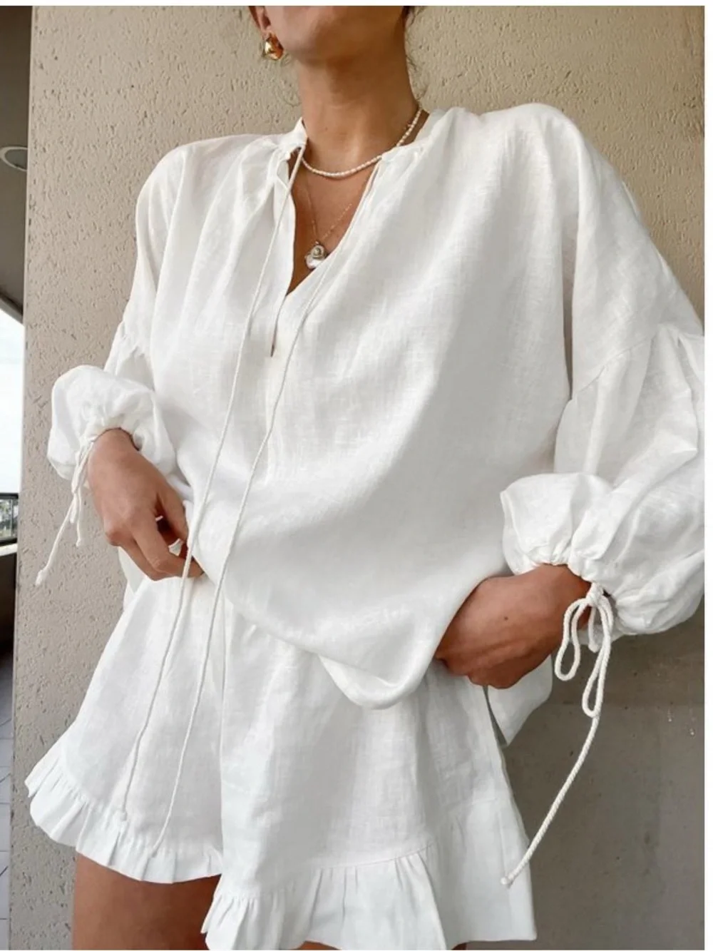 Commense Linen White Set - Picture 3 of 11